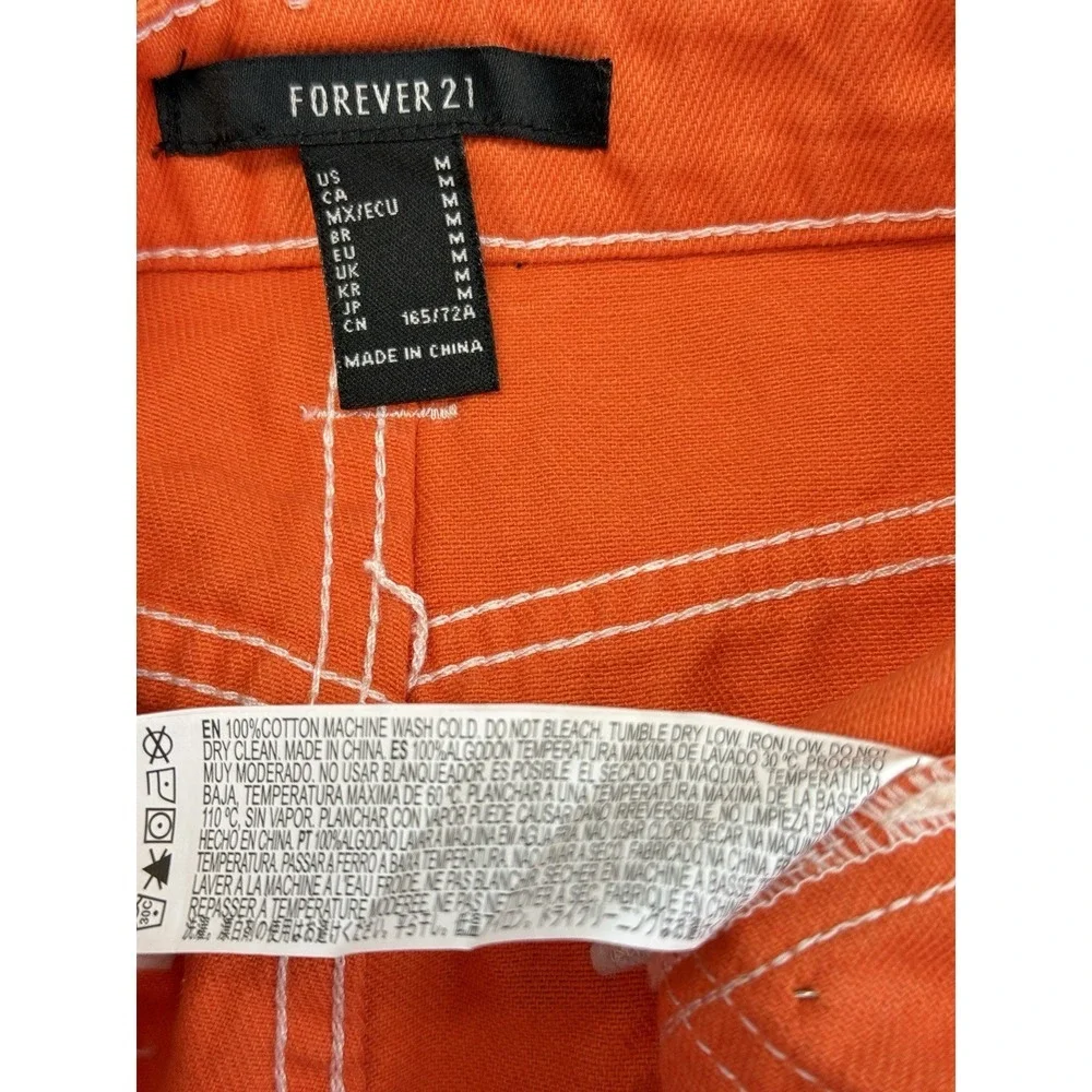 Forever 21 Orange Cargo Pants size M - Picture 7 of 7